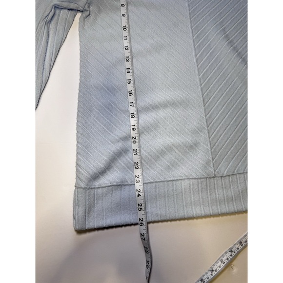 Nine West Ribbed Diagonal Knit Hoodie Women's Size M Pullover Casual‎ Athleisure - Picture 8 of 8